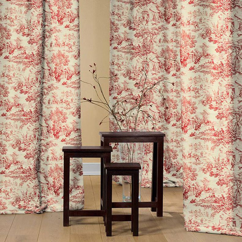 Toile de Jouy – karmijnrood,  image number 4