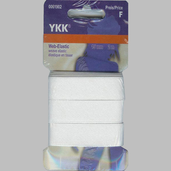 Geweven elastiek [2m] – wit | YKK,  image number 1
