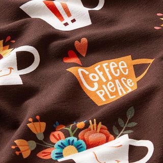GOTS Sweater DARLING THINGS Coffee please – donkerbruin | Hamburger Liebe | Albstoffe, 