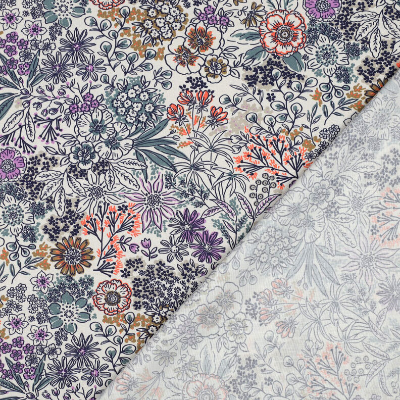 Katoenpopeline Wilde bloemen | Poppy Fabrics – wit, image number 4