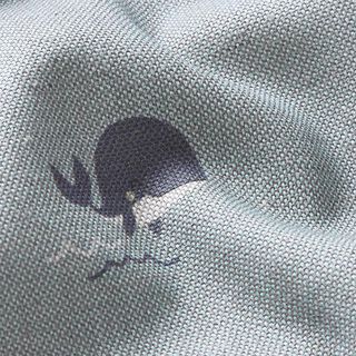 Decostof Half panama Vrolijke walvissen – blauw, 