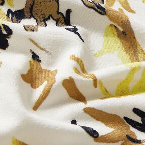 Viscosejersey bloementafereel – wit, 