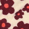 Teddy pluche Bloemen | Poppy Fabrics – cashew/bordeauxrood,  thumbnail number 3