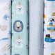 Stoffenpakket Popeline baby – blauw,  thumbnail number 1