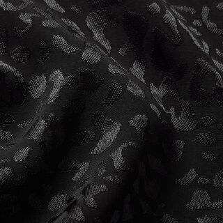 Viscosestof luipaardpatroon – zwart, 
