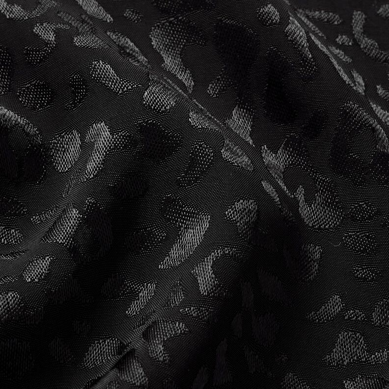 Viscosestof luipaardpatroon – zwart,  image number 2
