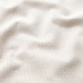 Decostof Jacquard Subtiele chevron – donkerbeige, 