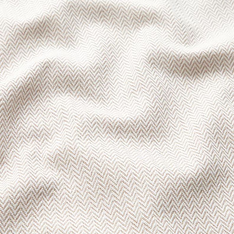 Decostof Jacquard Subtiele chevron – donkerbeige, image number 2