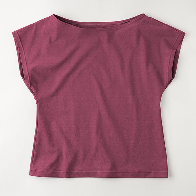 Katoenjersey medium effen – bordeauxrood,  image number 8