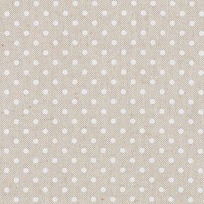Decostof Half panama klassieke stippen – natuur/wit, 