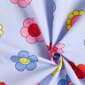 Gecoate katoen vrolijke bloemen | Poppy Fabrics – babyblauw/roze,  thumbnail number 4