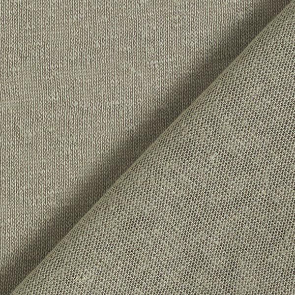 Jersey linnen-viscosemix effen – kaki, image number 3