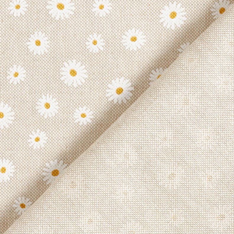 Decostof Half panama kleine bloesems – natuur/wit,  image number 4