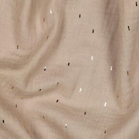Mousseline/dubbel gehaakte stoffen Rechthoek Foliedruk | Poppy Fabrics – anemoon/goud metallic, 