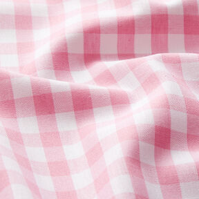 Katoenen stof Vichy ruit 1 cm – roze/wit, 