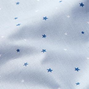 Katoenen stof cretonne Sterren – blauw, 