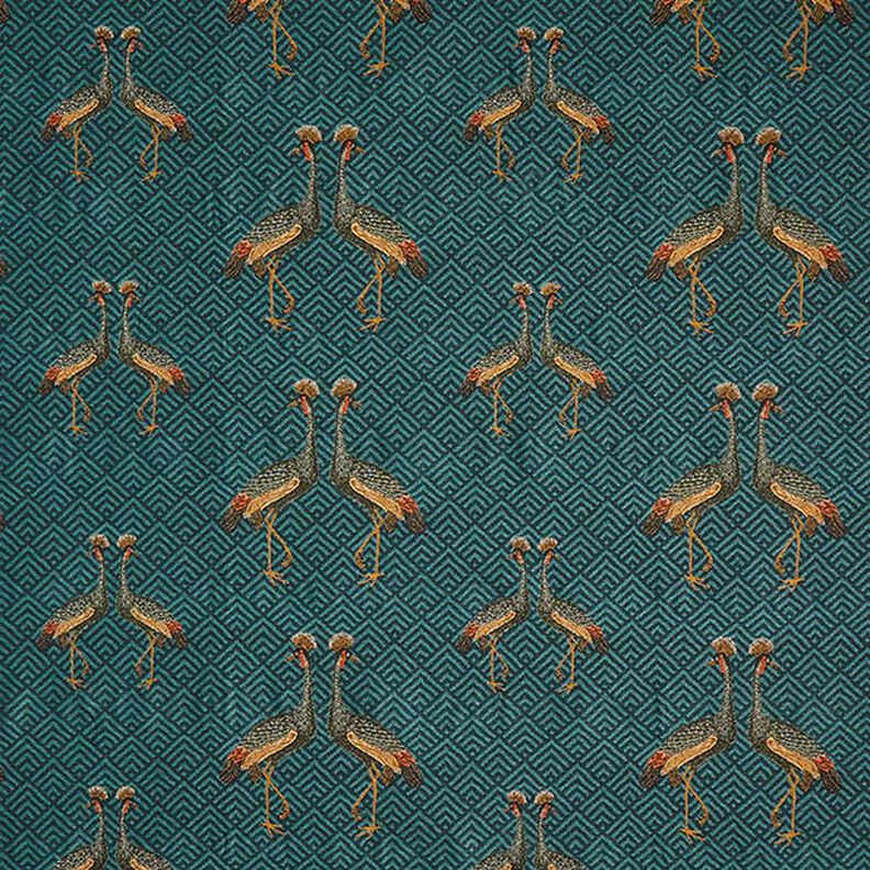 Jacquard gobelin Pauwen – petroleum,  image number 1