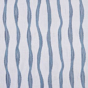 Decostof Half panama Golvende strepen &ndash; blauw, 