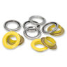Oogjes met sluitringen [15 stuks | Ø 14 mm] | Prym – geel/zilver metallic,  thumbnail number 2
