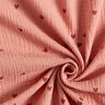 Mousseline/dubbel gehaakte stoffen verspreide harten – donker oudroze/roodbruin,  thumbnail number 3