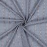 Katoenen stof Jacquard Cheques en bloemen – oceaanblauw/wit,  thumbnail number 3