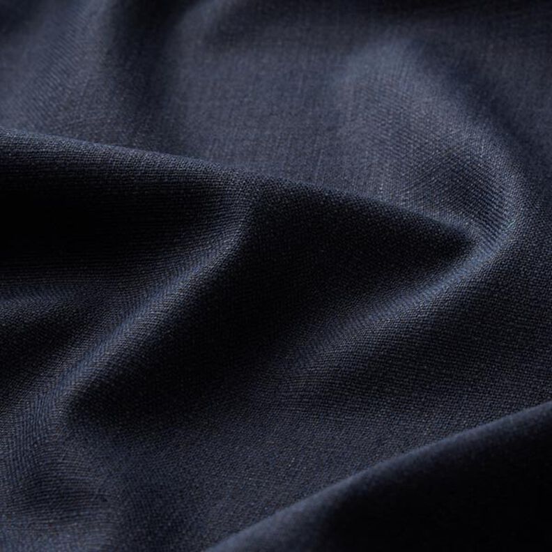 Stretch linnenstof mix – marineblauw,  image number 3