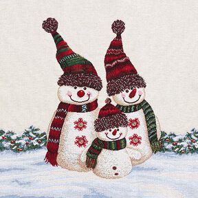 Panel Gobelin Sneeuwman trio – lichtbeige, 