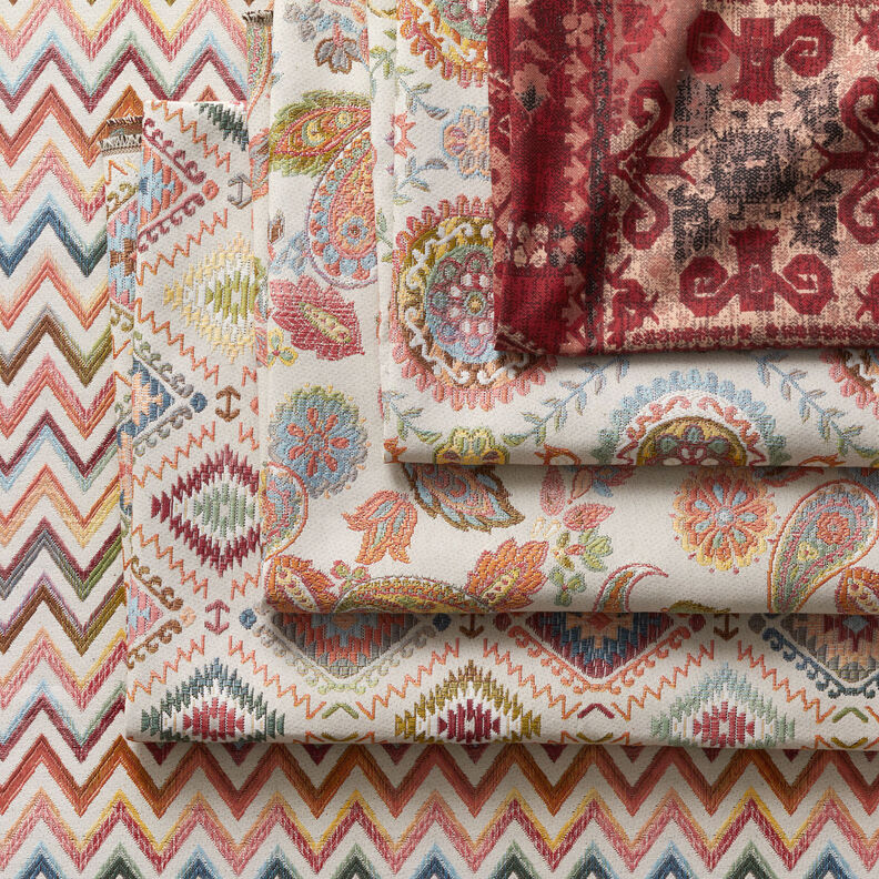 Decostof Jacquard Indiaas tapijt – lichtbeige,  image number 7