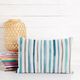 Decostof half panama aquarellen strepen – wit/blauw,  thumbnail number 9
