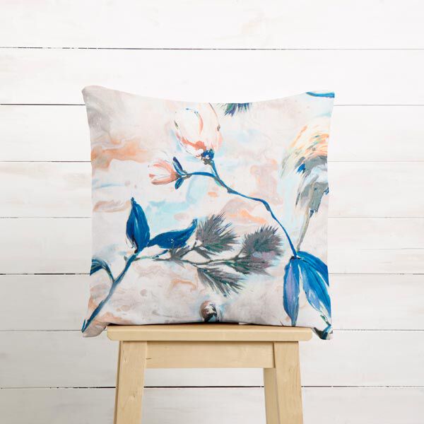 Decostof half panama Takken – blauw/beige, image number 8