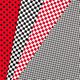 Katoenjersey Schaakbord [18 mm] – licht rood/wit,  thumbnail number 7