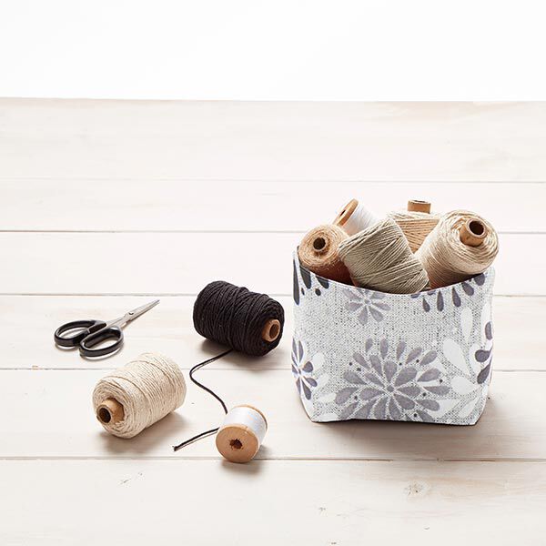 Decostof Canvas Bloemen – grijs/wit, image number 9