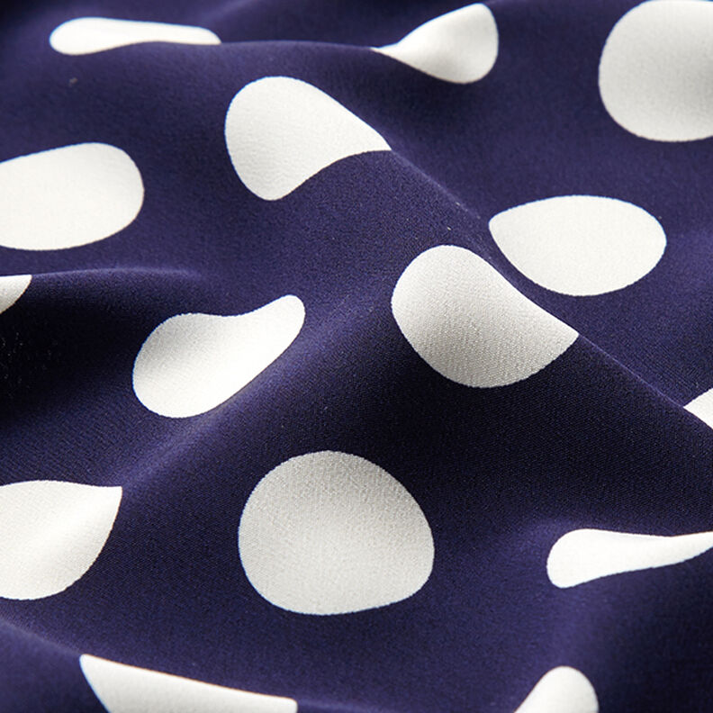 Crêpe weefsel Stippen [2,5 cm] – marineblauw,  image number 2