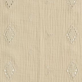 Mousseline/dubbel gehaakte stoffen Los borduursel Ruit – anemoon, 