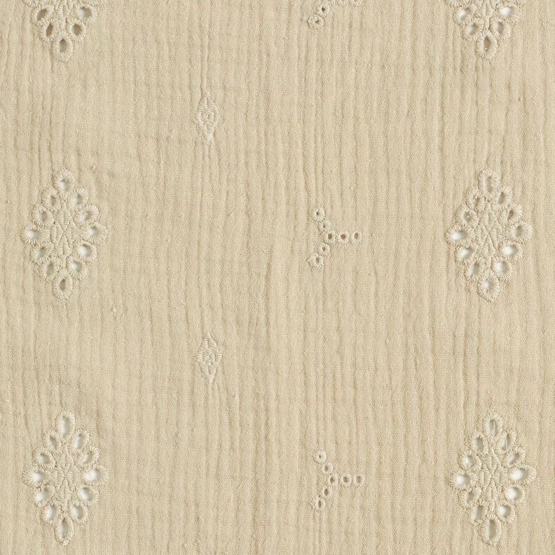 Mousseline/dubbel gehaakte stoffen Los borduursel Ruit – anemoon,  image number 1