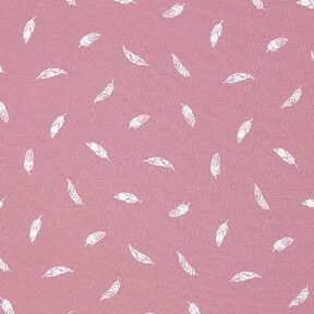Katoenjersey Veren – oudroze, 