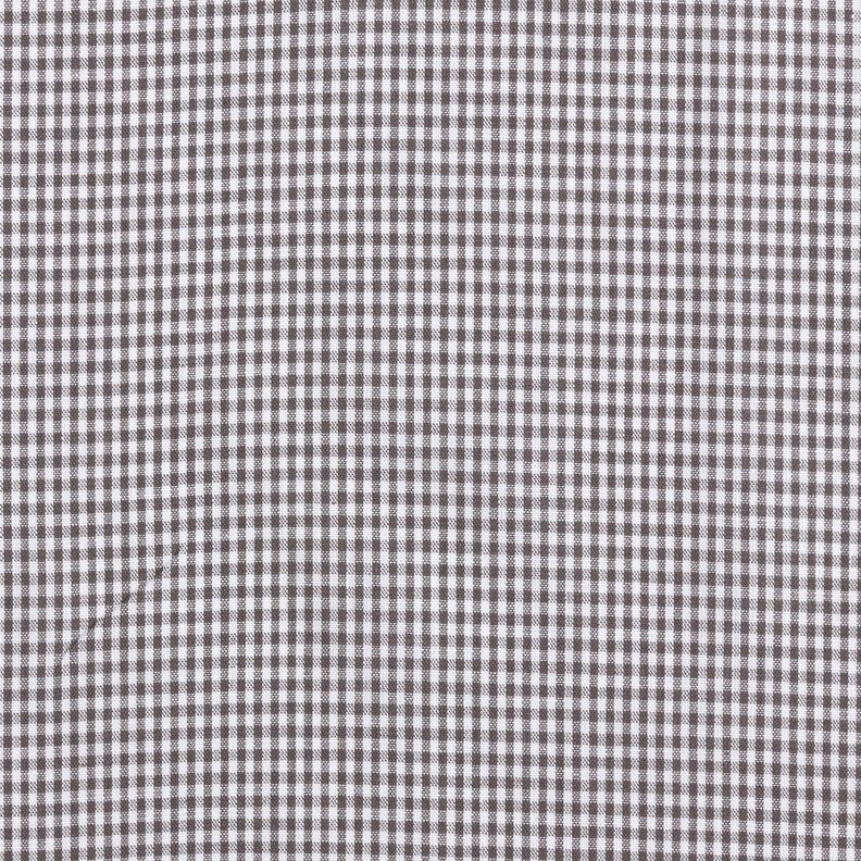 Katoenpopeline Mini-ruit – steengrijs/wit, image number 1