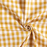 Katoenen stof Vichy ruit 1 cm – mosterd/wit,  thumbnail number 3