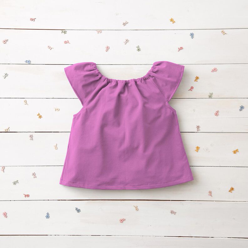 Katoenjersey medium effen – roodlila, image number 11