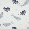Wafelpiqué Wale Digitaal printen | Poppy Fabrics – ivoor/blauwgrijs,  thumbnail number 1