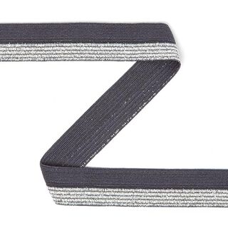 Elastisch boordband Lurex - donkergrijs, 