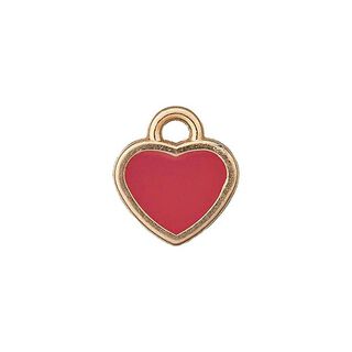 Metalen versiering Hanger Hart – rood/goud, 