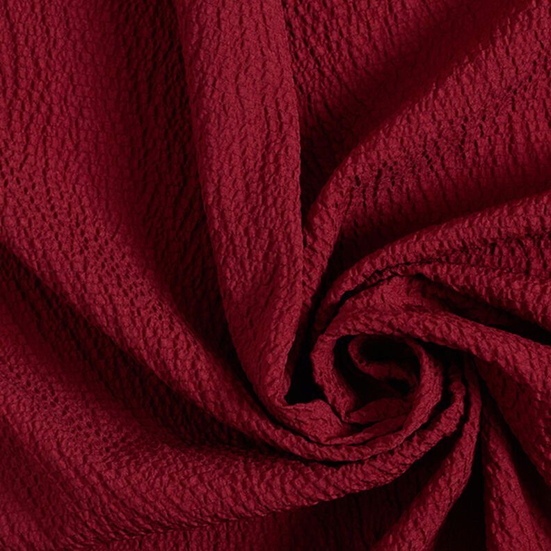 Lichte cloqué effen – bordeauxrood,  image number 3