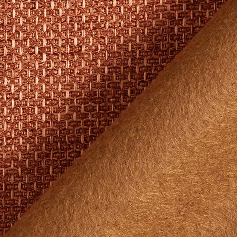 Bekledingsstof Honingraatstructuur – terracotta,  image number 3