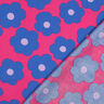 Katoenpopeline Big Flower | Nerida Hansen – intens roze/jeansblauw,  thumbnail number 4