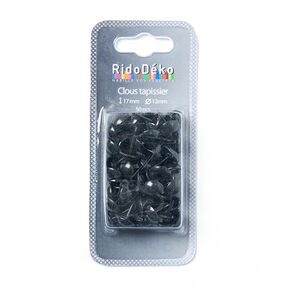 Bekledingsnietjes [ 17 mm | 50 Stk.] - zwart, 