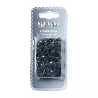 Bekledingsnietjes [ 17 mm | 50 Stk.] - zwart, 