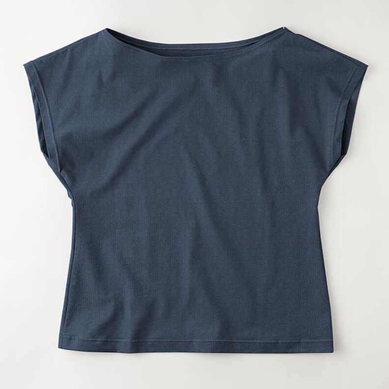 Katoenjersey medium effen – nachtblauw,  image number 8