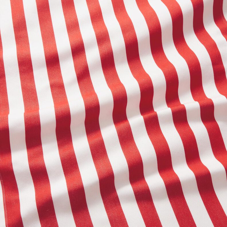 Outdoor Ligstoel stof Lengtestrepen 44 cm – vuurrood/wit,  image number 2