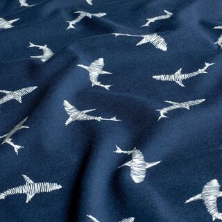 Katoenjersey Haai silhouet – marineblauw, 